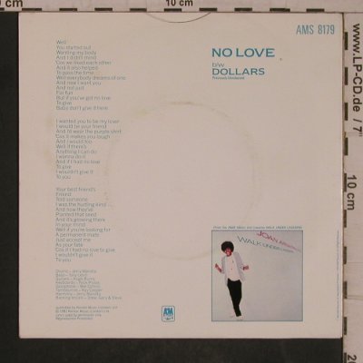 Armatrading,Joan: No Love / Dollars, Stoc, AM(AMS 8179), UK, 1981 - 7inch - T5468 - 4,00 Euro