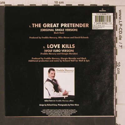 Mercury,Freddy: The Great Pretender/Love Kills, Parlophon(7243 8 80382 7), D, 1992 - 7inch - T5568 - 5,00 Euro