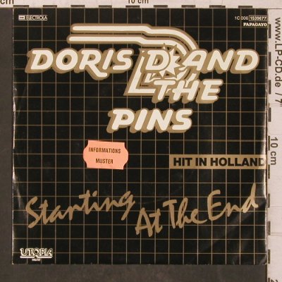 Doris D. and the Pins: Starting at the end, MusterStoc, Papagayo(1539677), D, 1983 - 7inch - T5664 - 4,00 Euro