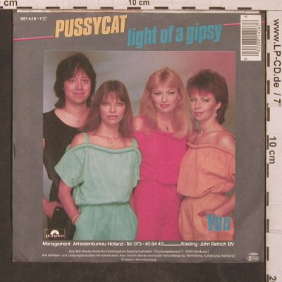 Pussycat: Light of a gipsy, Polydor(881 426-7), D, 1984 - 7inch - T5675 - 3,00 Euro