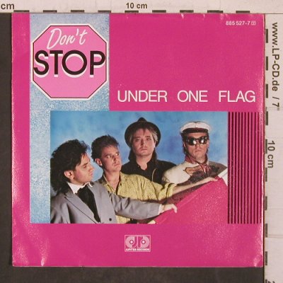 Under one Flag: Don't Stop / Saver Sex, m-/vg+, Jupiter(855 527-7), D, 1987 - 7inch - T5687 - 3,00 Euro