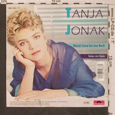Jonak,Tanja: Wieviel Sterne hat eine Nacht, Polydor(885 283-1), D, 1988 - 7inch - T5715 - 43,00 Euro