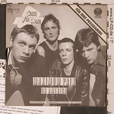 Sunny Jim Band: Maximum Pain, +Facts, m-/vg-, Vertigo,sleeve bad cond.(6005 018), D, 1980 - 7inch - T5740 - 4,00 Euro