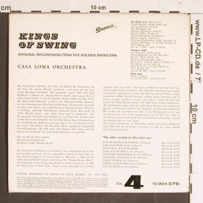 Casa Loma Orchestra: Kings of Swing, Vol.4, Brunswick(10 304 EPB), D,  - EP - T4240 - 4,00 Euro
