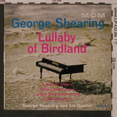 Shearing,George and his Qiuntet: Lullaby of Birdland, vg+/m-, MGM(63 005), D,Mono,  - 7inch - T4855 - 3,00 Euro