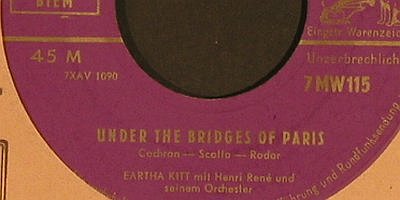 Kitt,Eartha / Henri Rene u.Orch.: Lovin' Spree/Under t.Bridges oParis, Electrola(7MW 115), D, FLC,  - 7inch - S8808 - 4,00 Euro
