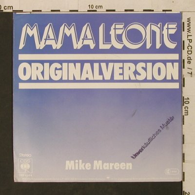 Mareen,Mike: Mama Leone,/Ich wein' um Sie, CBS,Muster-Stoc(CBS S 4264), D, m-/vg+, 1976 - 7inch - T1583 - 4,00 Euro