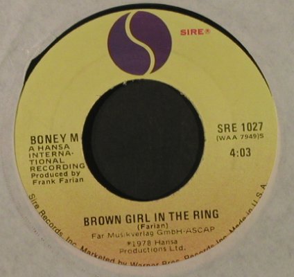 Boney M.: RiversOfBabylon/BrownGirlInTheRain, Sire(SRE 1027), US,LC,wol, 1978 - 7inch - T2240 - 3,00 Euro