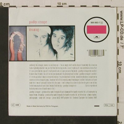 Pepsi & Shirlie: Goodbye Stranger / Dreaming, Polydor(885 883-7), D, 1987 - 7inch - T2558 - 2,00 Euro