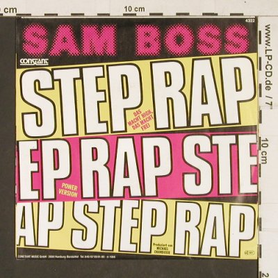 Sam Boss: Step Rap, Constant(4322), D, 1986 - 7inch - T264 - 2,00 Euro