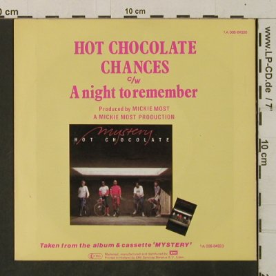 Hot Chocolate: Chances / A Night To Remember, RAK(1 A 006-64936), NL, 1982 - 7inch - T3513 - 2,50 Euro