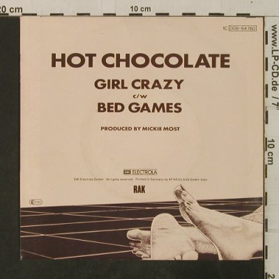 Hot Chocolate: Girl Crazy/Bed Games, RAK(008-64 760), D, 1982 - 7inch - T3627 - 2,50 Euro