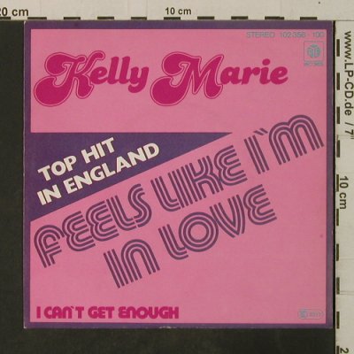 Marie,Kelly: Feels like I'm in Love, Pye(102 356-100), D, 1980 - 7inch - T3628 - 2,00 Euro