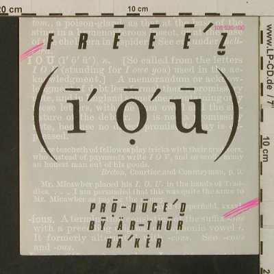 Freeez: I.O.U. / I Dub U, Virgin(105 535-100), D, 1983 - 7inch - T3706 - 2,50 Euro