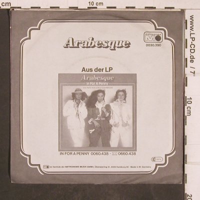 Arabesque: In For A Penny / I Don't Wanna..., Metronome(0030.390), D, vg+/m-, 1981 - 7inch - T5160 - 3,00 Euro