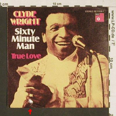 Wright,Clyde: Sixty Minute Man/True Love,m-/VG-, BASF(05 11358-7), D,  - 7inch - T59 - 2,00 Euro