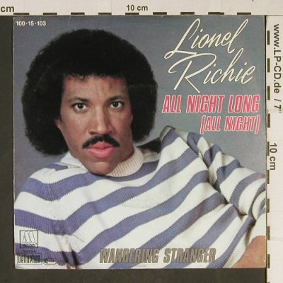 Richie,Lionel: All Night Long / Wandering Stranger, Motown(100-15-103), D, 1983 - 7inch - T943 - 2,50 Euro