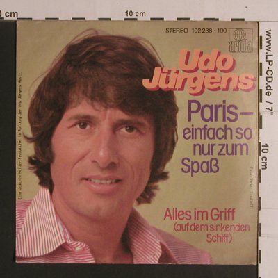 Jürgens,Udo: Paris-einfach nur zum Spaß, Ariola(102 238-100), D,  - Cover - S7949 - 1,00 Euro