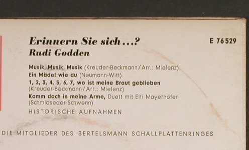 Godden,Rudi: Erinnern Sie sich...?, Polydor(E 76529), D, DSC, 1961 - EP - S8564 - 3,00 Euro