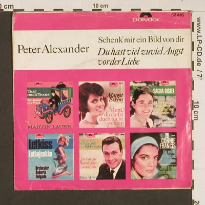 Alexander,Peter: Schenk' mir ein Bild vonDir,vg+/vg+, Polydor(52 416), D, 1965 - 7inch - S8837 - 1,50 Euro