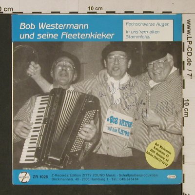 Westermann,Bob und s.Fleetenkieker: Pechscharze Augen, Z Rec.(ZR 1026), D, 1987 - 7inch - T1098 - 3,00 Euro