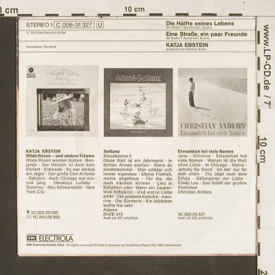 Ebstein,Katja: Die Hälfte Seines Lebens, m-/vg+, Electrola(006-31327), D, 1975 - 7inch - T23 - 1,50 Euro