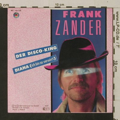 Zander,Frank: Der Disco-King, Blow Up(110.728), D, 1987 - 7inch - T2655 - 2,50 Euro
