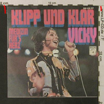 Leandros,Vicky: Klipp und Klar, vg+/vg+, Philips(388 430 PF), D,  - 7inch - T2850 - 2,00 Euro