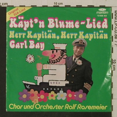 Bay,Carl: Käpt'n Blume-Lied (IGA), m-/vg+, Maritim(12 620 AU), D, sign., 1973 - 7inch - T2861 - 4,00 Euro