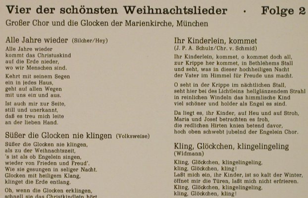 Großer Chor&Glocken d.Marienkirche: 4 der schönsten Weihnachtslieder, Tip(63-1034), D, 1964 - EP - T2955 - 3,00 Euro