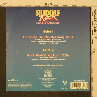 Rudolf Rock & die Schocker: Herzilein / Rock Rudolf Rock, RCA(PB 44183), D, 1990 - 7inch - T2956 - 2,50 Euro