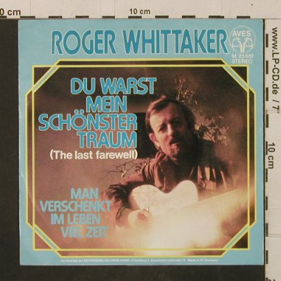 Whittaker,Roger: Du Warst Mein Schönster Traum+1, Aves(M 25 681), D, 1975 - 7inch - T2993 - 2,50 Euro