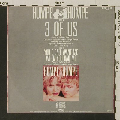 Humpe . Humpe: 3 Of Us / You Didn't Want Me..., WEA(249 111-7), D, 1985 - 7inch - T3245 - 3,00 Euro