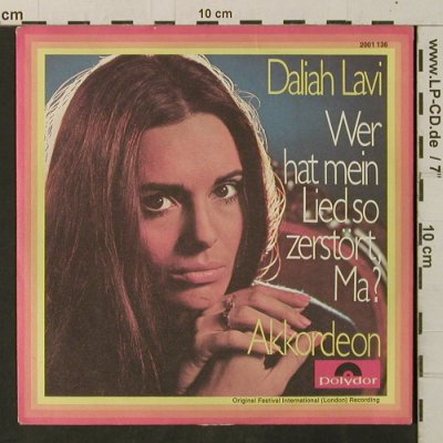 Lavi,Daliah: Wer Hat Mein Lied So Zerstört, Ma?, Polydor(2001 136), D, 1971 - 7inch - T3348 - 2,50 Euro