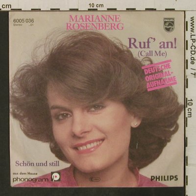 Rosenberg,Marianne: Ruf' An! / Schön und still, Philips(6005 036), D, 1980 - 7inch - T3371 - 2,50 Euro