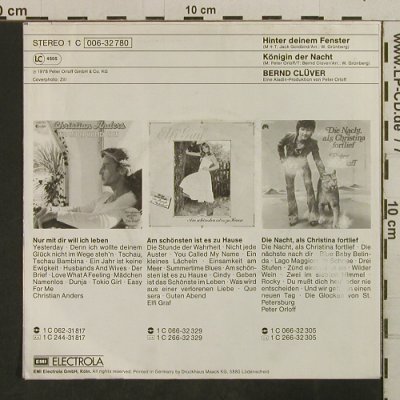 Clüver,Bernd: Hinter deinem Fester, Aladin(006-32 780), D, 1978 - 7inch - T3807 - 2,00 Euro