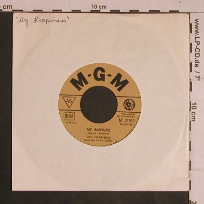 Francis,Connie: My Happiness/You Always hurt...LC, MGM(M 21100), D,  - 7inch - T4423 - 3,00 Euro