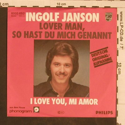 Janson,Ingolf: Lover Man, So hast du mich genannt, Philips(6003 652), D, 1977 - 7inch - T4497 - 2,50 Euro