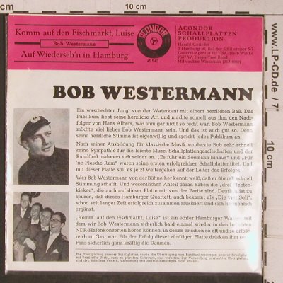 Westermann,Bob & d.Fleetenkieker: Komm mit zum Fischmarkt, Luise, Acondor(45 450), D,  - 7inch - T5198 - 10,00 Euro