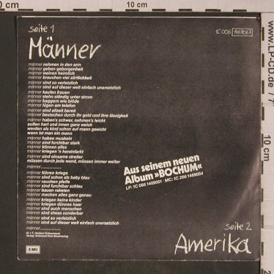 Grönemeyer,Herbert: Männer / Amerika, EMI(1469067), D, 1984 - 7inch - T5275 - 2,50 Euro