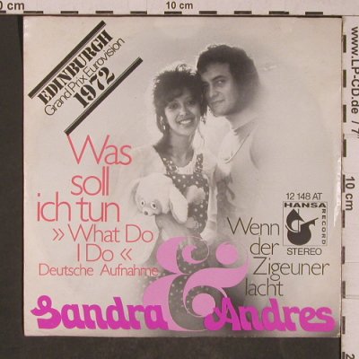 Sandra & Andres: Was soll ich tun, Grand Prix 1972, Hansa(12 148 AT), D,  - 7inch - T5284 - 2,50 Euro