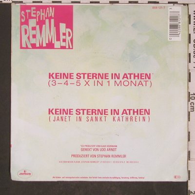 Remmler,Stephan: Keine Sterne in Athen, Mercury(888 121-7), D, 1986 - 7inch - T5298 - 3,00 Euro