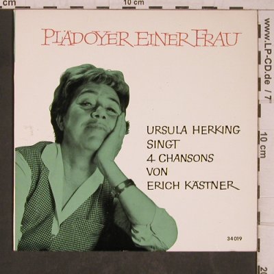 Herking,Ursula: singt 4 Chansons v.Erich Kästner, D.Gr. Kleinkunst(EPLS 34 019), D, m-/vg+, 1961 - EP - T5423 - 6,00 Euro