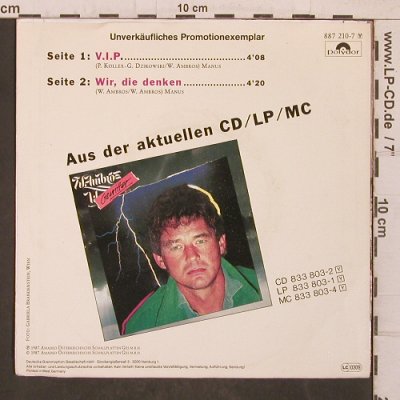 Ambros,Wolfgang: V.I.P., Polydor(887 210-7), D,Facts, 1987 - 7inch - T5685 - 4,00 Euro