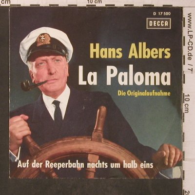 Albers,Hans: La Paloma - Nur Hülle, Decca(D 17 500), D,  - COVER - T5717 - 2,50 Euro