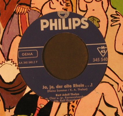 Thelen,Kurt Adolf: Costa-Brava-Marsch, Philips Karneval-Schlag.(345 540 PF), D,vg+/-m,  - 7inch - T5719 - 3,50 Euro