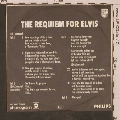 Marshall,Tony: The Requiem for Elvis, part 2, Philips(6202 006), D, 1977 - 7inch - T5728 - 5,00 Euro