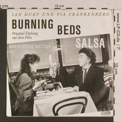 Burning Beds / Brennende Betten: Ian Dury/Pia Frankenfeld, LC8518(), D, m-/vg+,  - 7inch - S8017 - 10,00 Euro