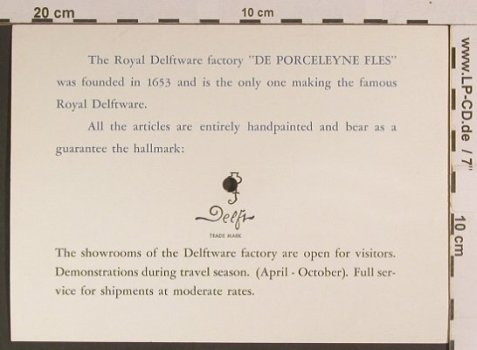 Royal Delftware factory: De Porceleyene Fles, Tonpostkarte(), ,  - Flexi - S8175 - 3,00 Euro