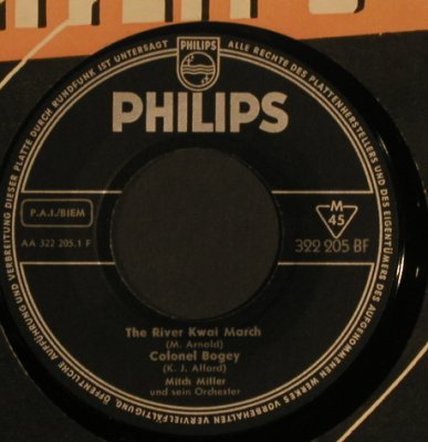 Miller,Mitch - Colonel Bogey: River Kwai March / Hey Little Baby, Philips(322 205 BF), D FLC,  - 7inch - S8337 - 2,50 Euro